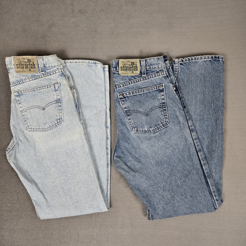VTG Levi's Jeans Lot Of 2 Mens 32x32 SilverTab Straight and Narrow USA Made 90s